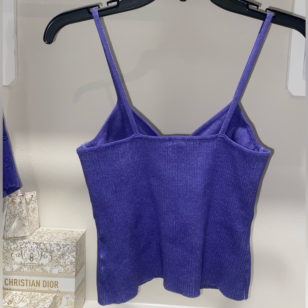 Revolve - Monroe Ribbed Top Purple (Small) - Picture 3 of 4